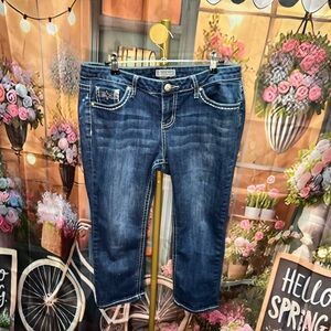 Soundgirl Dark Blue Cropped Jeans